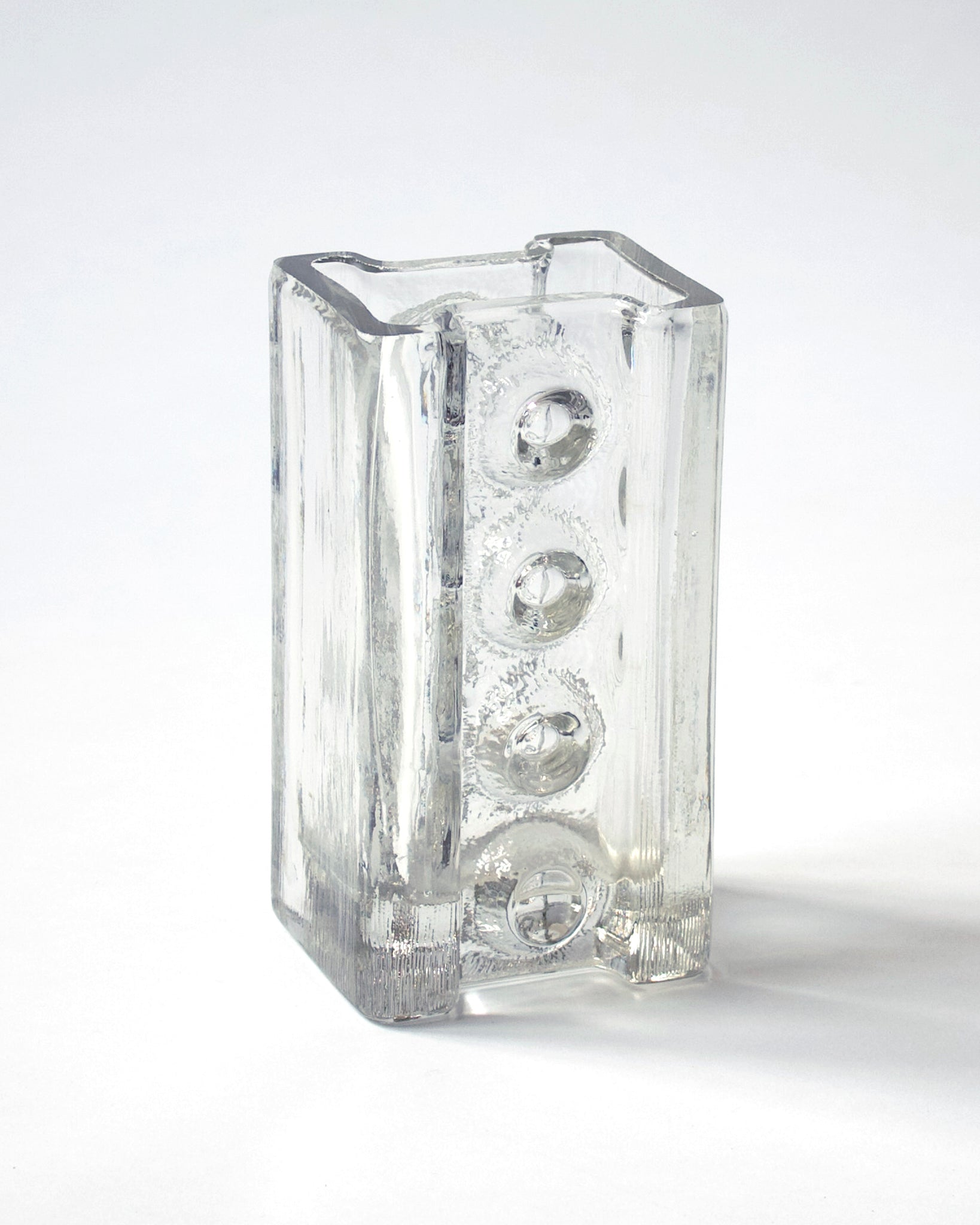 Vase Eisglas Walther Glas 70er Jahre Vintage 