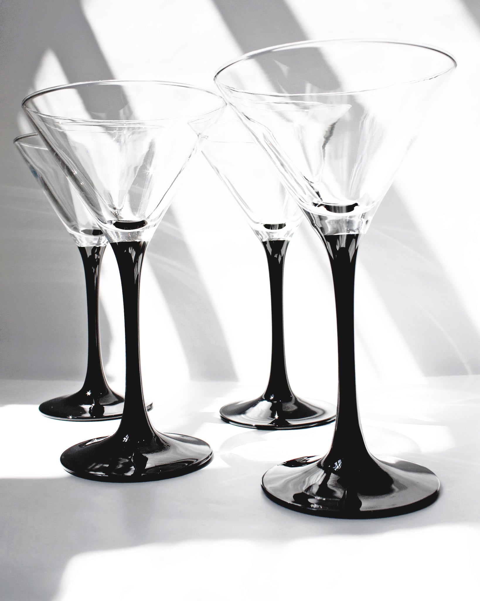 Martinigläser Luminarc Vintage Gläser schwarzer Stiel 