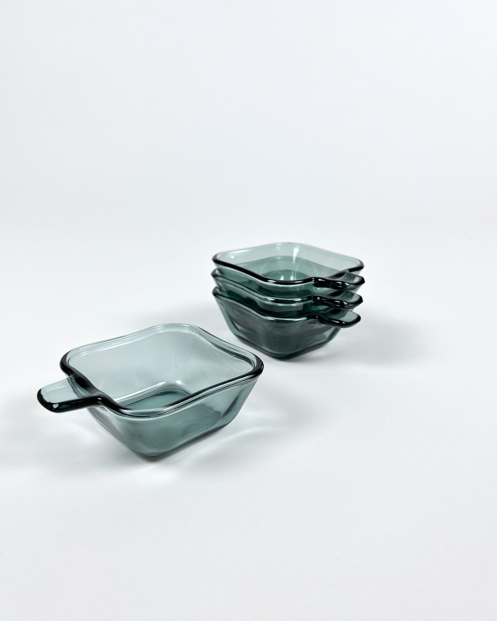 Vintage Stapelaschenbecher Wagenfeld für WMF, 50er Jahre, Rauchglas